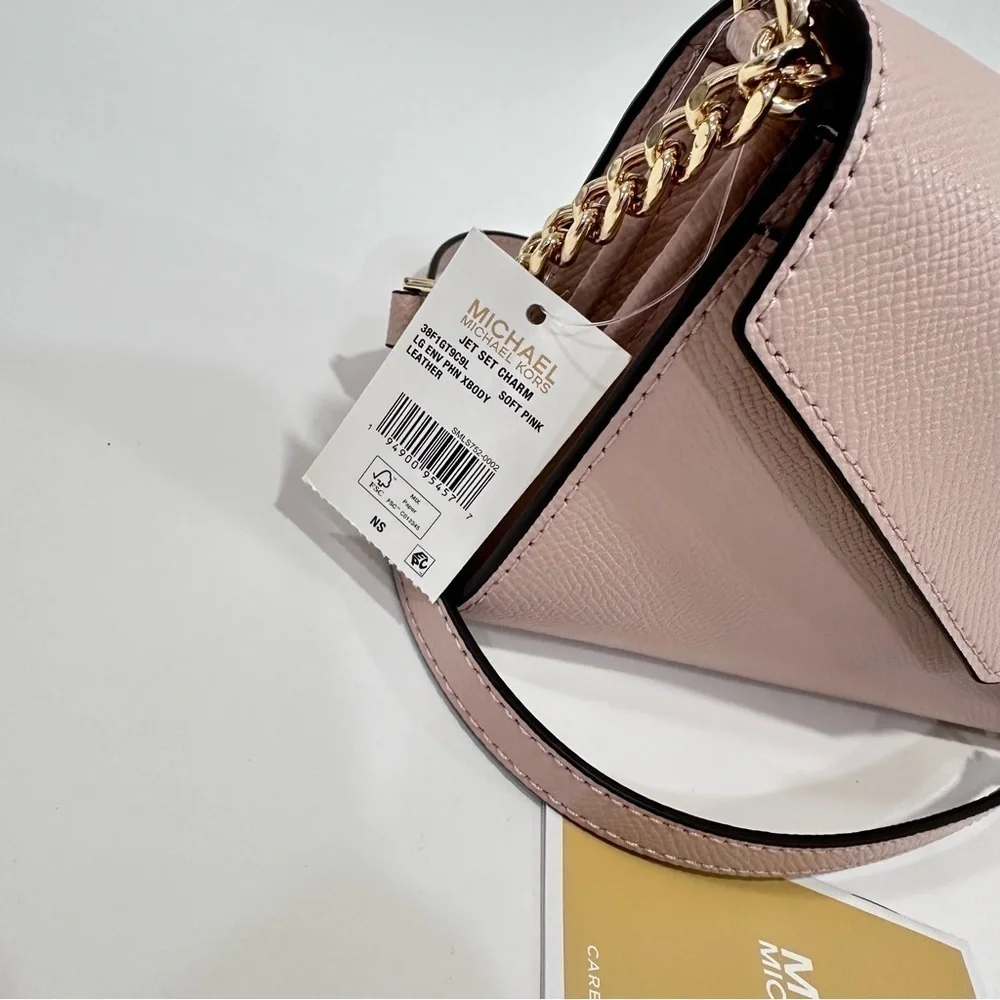 NEW Michael Kors Jet Set Charm Large Envelope Phone Crossbody Wallet Bag